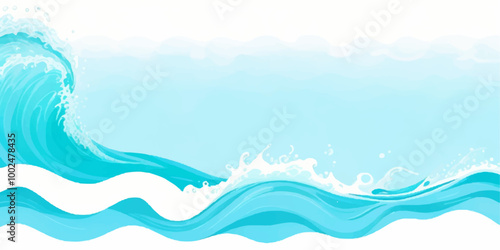 Transparent abstract soft blue and green abstract water color ocean wave texture background. Banner Graphic Resource as background for ocean wave and water wave abstract graphics