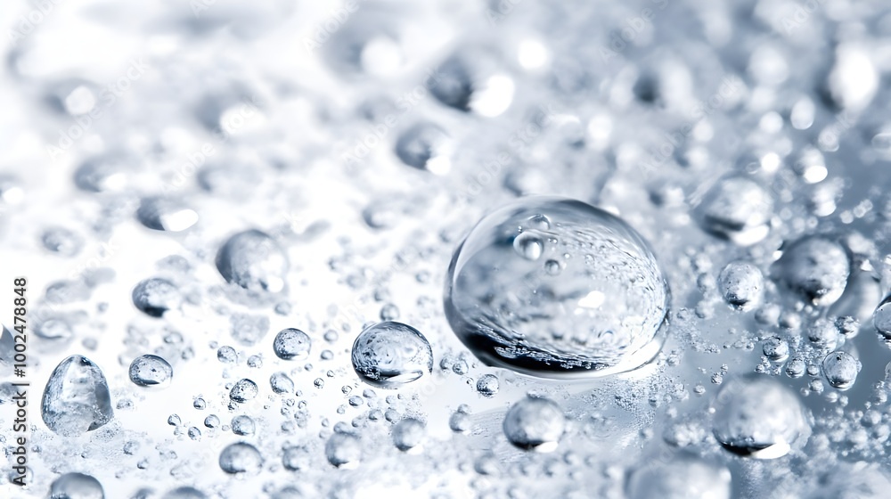 Detailed View of a Water Droplet. Detailed View of a Water Droplet.