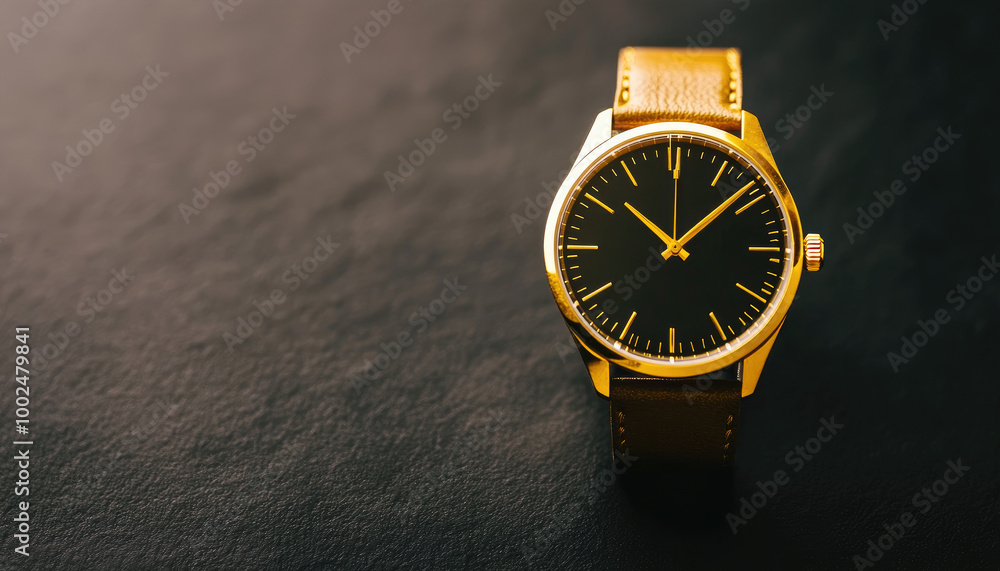 gold wristwatch on rough background gold wristwatch on rough background