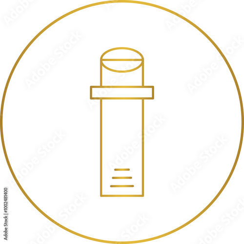 Linear icons for beauty services gold highlights, makeup, skincare, haircare, and wellness. Beauty salons     