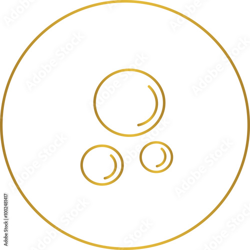 Linear icons for beauty services gold highlights, makeup, skincare, haircare, and wellness. Beauty salons     
