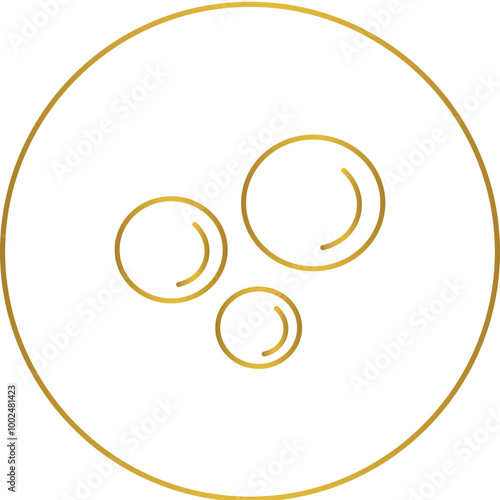 Linear icons for beauty services gold highlights, makeup, skincare, haircare, and wellness. Beauty salons     