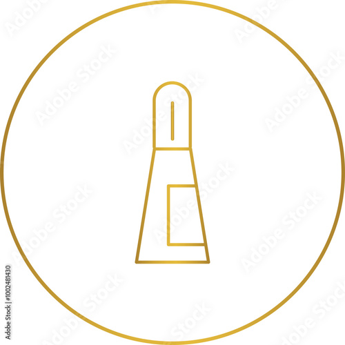 Linear icons for beauty services gold highlights, makeup, skincare, haircare, and wellness. Beauty salons     