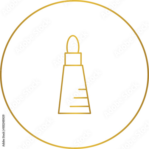 Linear icons for beauty services gold highlights, makeup, skincare, haircare, and wellness. Beauty salons     