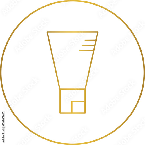 Linear icons for beauty services gold highlights, makeup, skincare, haircare, and wellness. Beauty salons     