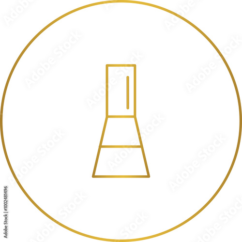 Linear icons for beauty services gold highlights, makeup, skincare, haircare, and wellness. Beauty salons     