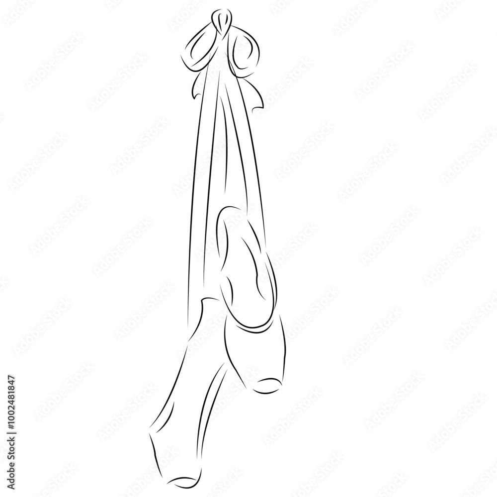 One continuous single drawing line art flat doodle ballet, shoe, isolated, female, girll. Isolated image hand draw contour on a white background
One continuous single drawing line art flat doodle ballet, shoe, isolated, female, girll. Isolated image hand draw contour on a white background
