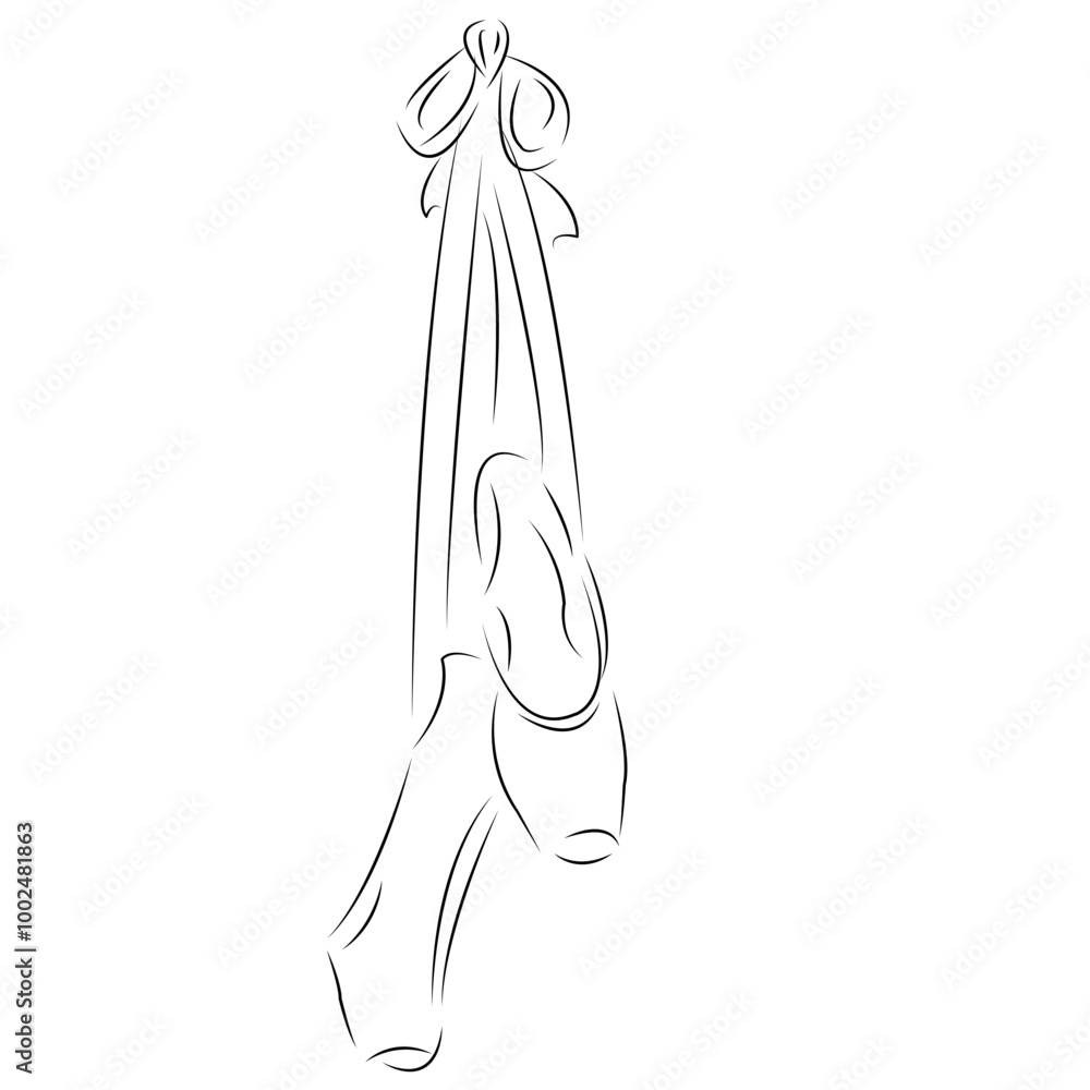 One continuous single drawing line art flat doodle ballet, shoe, isolated, female, girll. Isolated image hand draw contour on a white background
One continuous single drawing line art flat doodle ballet, shoe, isolated, female, girll. Isolated image hand draw contour on a white background