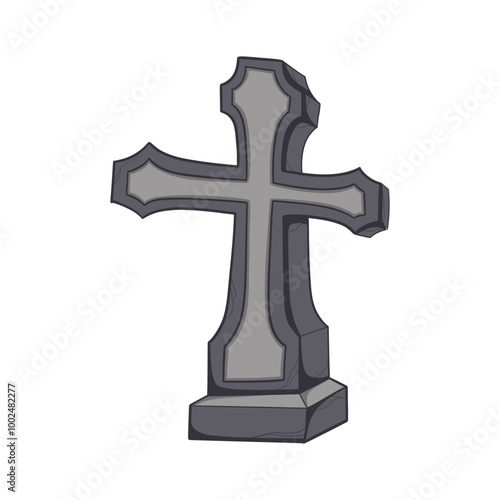 old gray stone tombstone cartoon