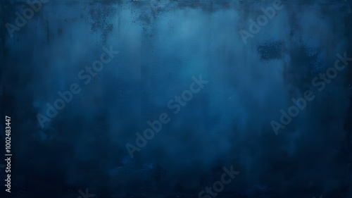 Dark blue stained grungy background or texture Ai Generative