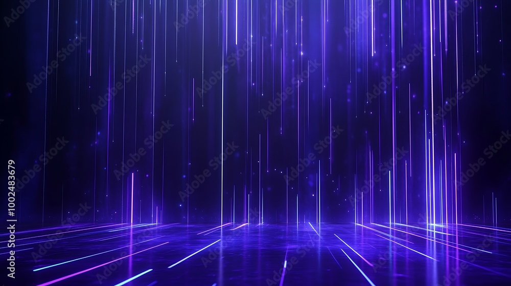 Abstract image featuring vibrant purple light streaks against a dark background, creating a futuristic atmosphere. Abstract image featuring vibrant purple light streaks against a dark background, creating a futuristic atmosphere.