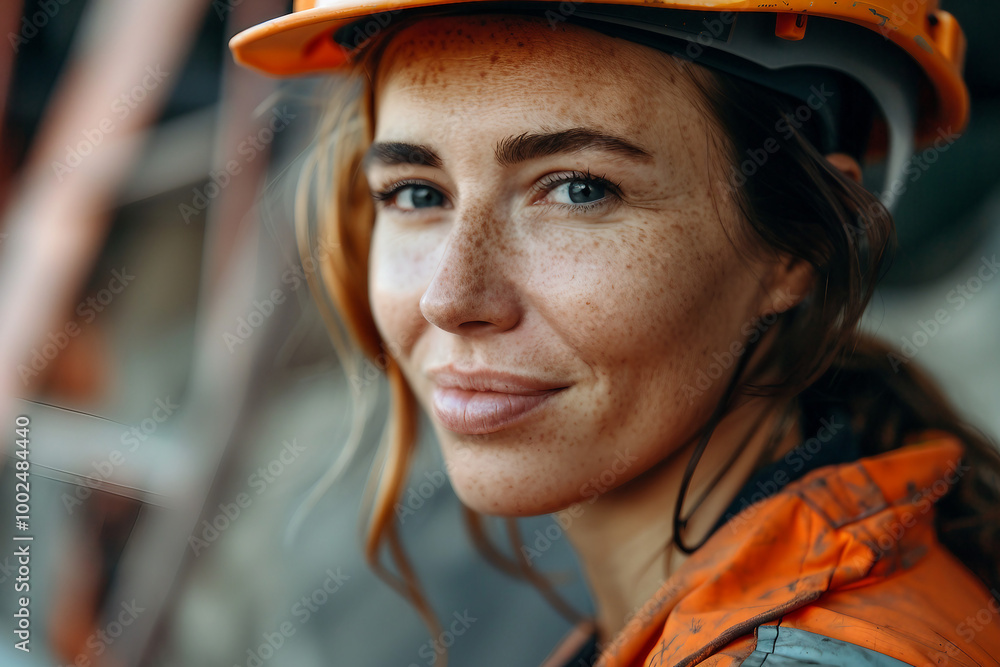 Worker foreman inspector builder on a building construction site generative AI image Worker foreman inspector builder on a building construction site generative AI image