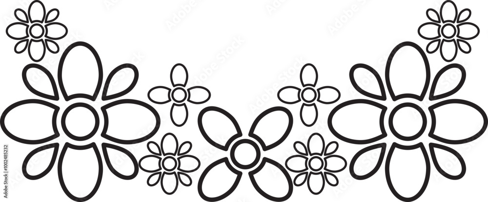 outline flower frame ornament outline flower frame ornament
