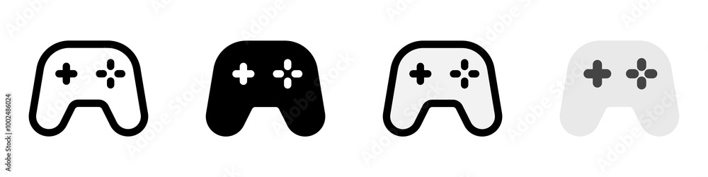 Editable game controller vector icon. Video game, game elements. Part of a big icon set family. Perfect for web and app interfaces, presentations, infographics, etc Editable game controller vector icon. Video game, game elements. Part of a big icon set family. Perfect for web and app interfaces, presentations, infographics, etc