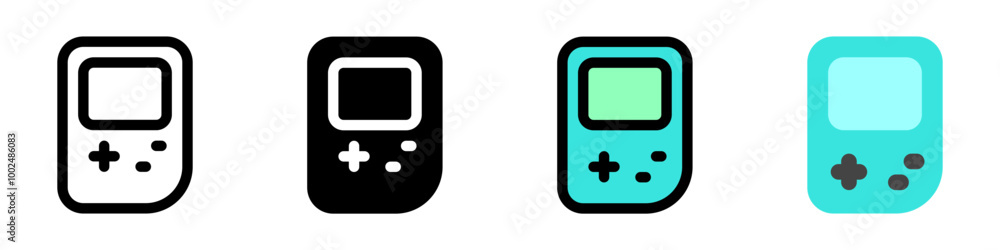 Editable game handheld console vector icon. Video game, game elements. Part of a big icon set family. Perfect for web and app interfaces, presentations, infographics, etc Editable game handheld console vector icon. Video game, game elements. Part of a big icon set family. Perfect for web and app interfaces, presentations, infographics, etc