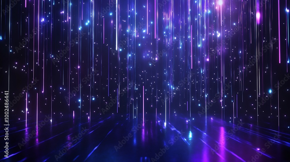Colorful abstract digital background with light streaks and glowing particles, perfect for creative projects. Colorful abstract digital background with light streaks and glowing particles, perfect for creative projects.