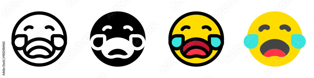 Editable crying expression emoticon vector icon. Part of a big icon set family. Part of a big icon set family. Perfect for web and app interfaces, presentations, infographics, etc Editable crying expression emoticon vector icon. Part of a big icon set family. Part of a big icon set family. Perfect for web and app interfaces, presentations, infographics, etc