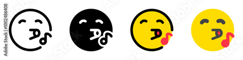 Editable whistle expression emoticon vector icon. Part of a big icon set family. Part of a big icon set family. Perfect for web and app interfaces, presentations, infographics, etc