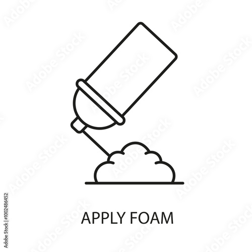 Apply foam line icon vector with editable stroke