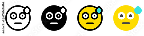Editable confused, shocked, surprised emoticon vector icon. Part of a big icon set family. Part of a big icon set family. Perfect for web and app interfaces, presentations, infographics, etc