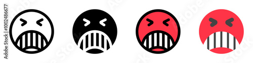 Editable angry, upset, expression emoticon vector icon. Part of a big icon set family. Part of a big icon set family. Perfect for web and app interfaces, presentations, infographics, etc