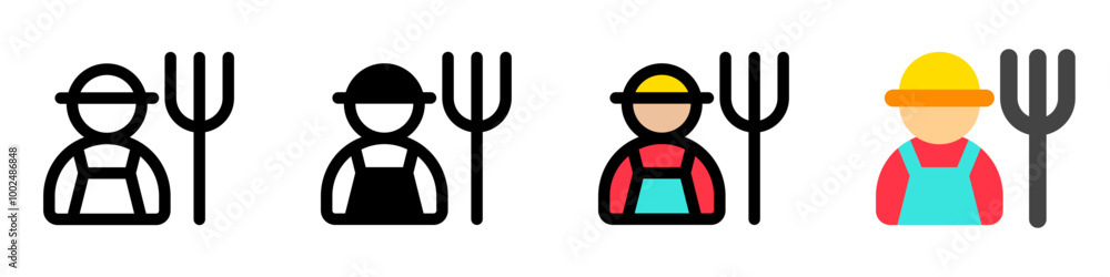 Editable farmer vector icon. People, person, profession. Part of a big icon set family. Perfect for web and app interfaces, presentations, infographics, etc Editable farmer vector icon. People, person, profession. Part of a big icon set family. Perfect for web and app interfaces, presentations, infographics, etc