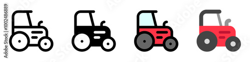 Editable tractor vector icon. Farming, transportation, vehicle, agriculture. Part of a big icon set family. Perfect for web and app interfaces, presentations, infographics, etc