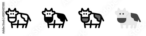 Editable cow, cattle, bull vector icon. Animal, farm, livestock. Part of a big icon set family. Perfect for web and app interfaces, presentations, infographics, etc