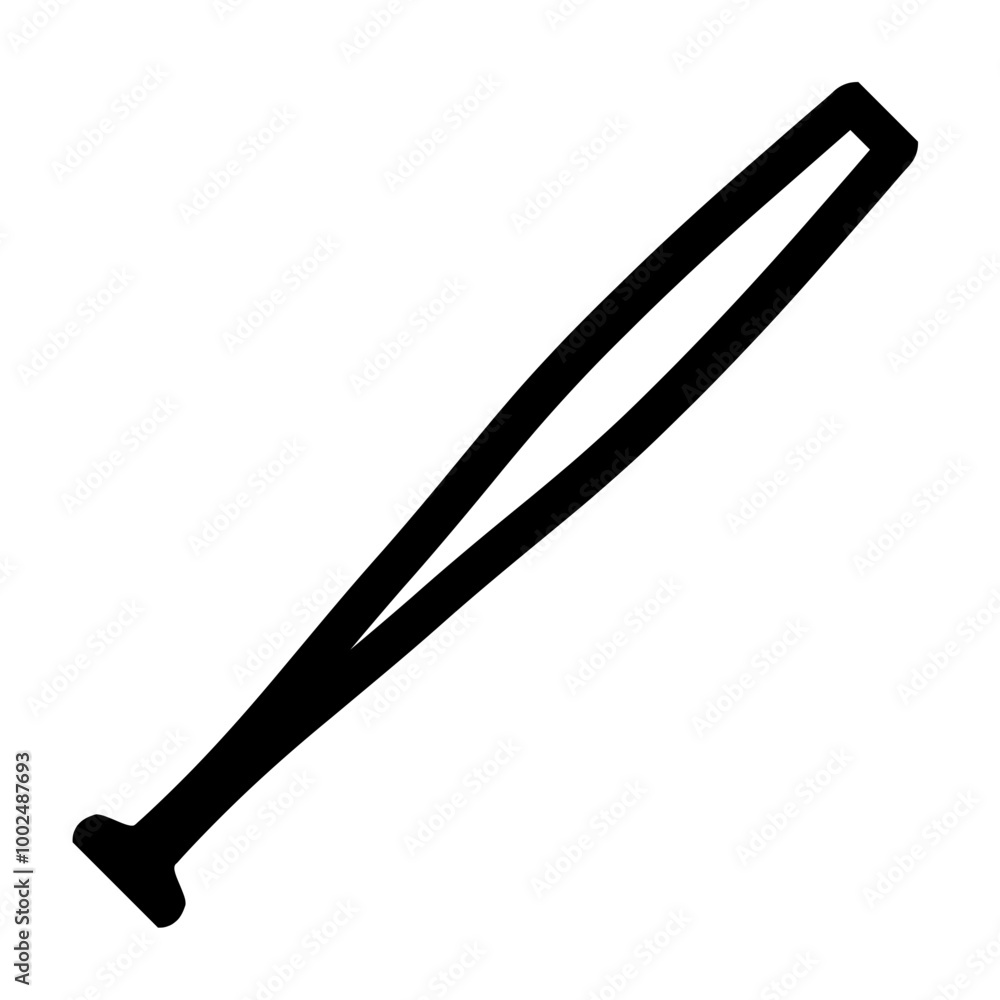 Baseball bat icon - Outline style Baseball bat icon - Outline style