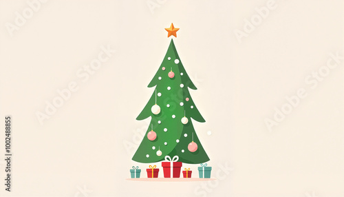 Decorative mini Christmas trees, decoration photo