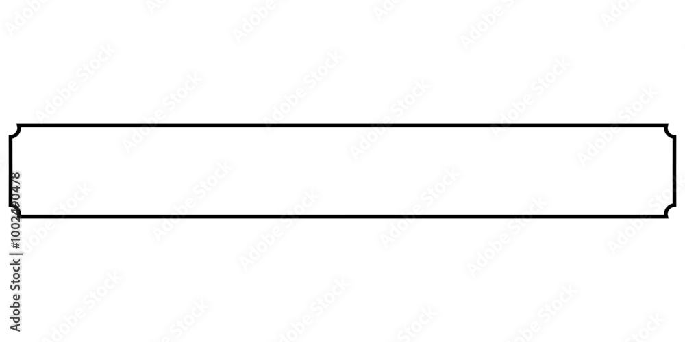 Long rectangular frame with curved corners Long rectangular frame with curved corners