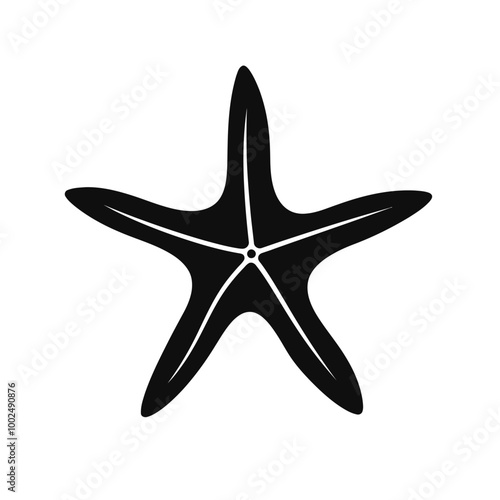 black silhouette of a starfish
