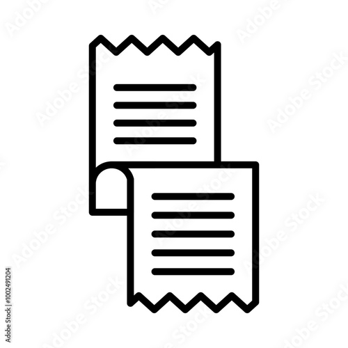 Customer receipt line icon