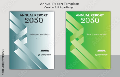 Vector Professional modern annual Report Cover And Data Pregentation