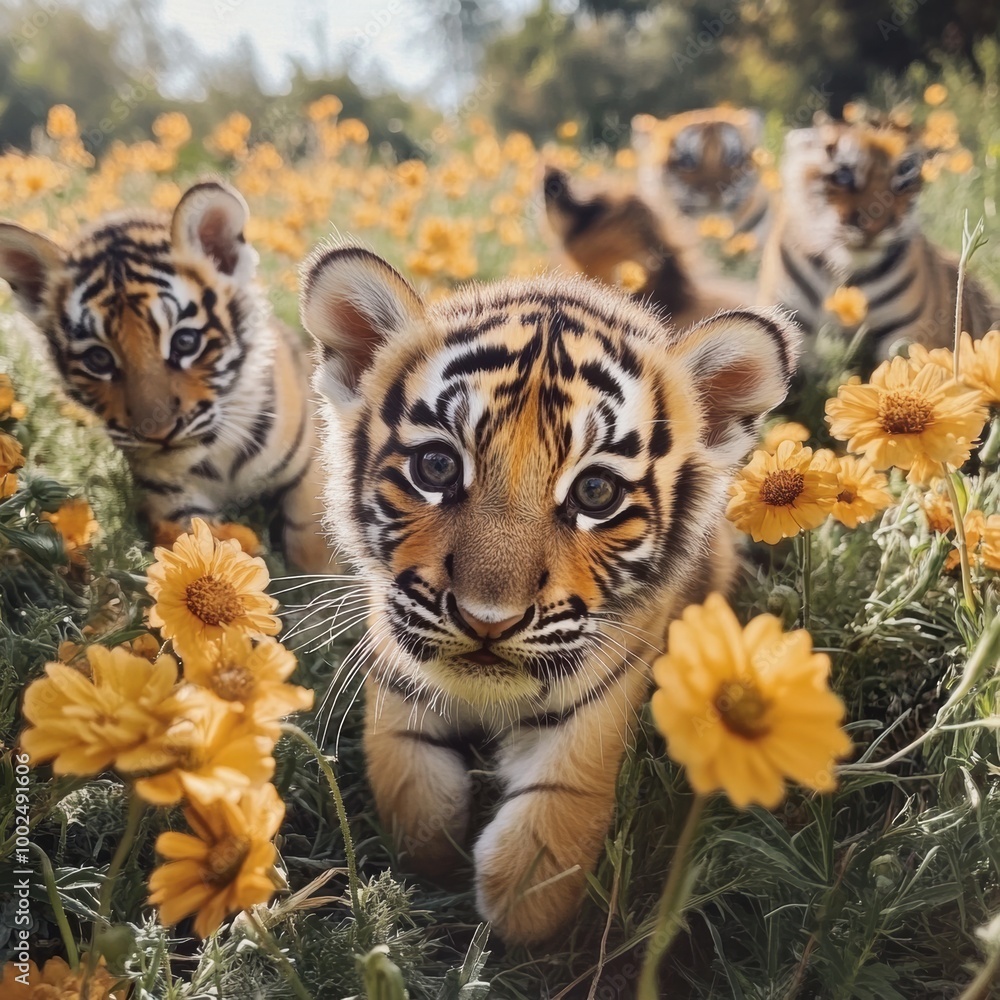 Tiger Cub Close Up. Tiger Cub Close Up.