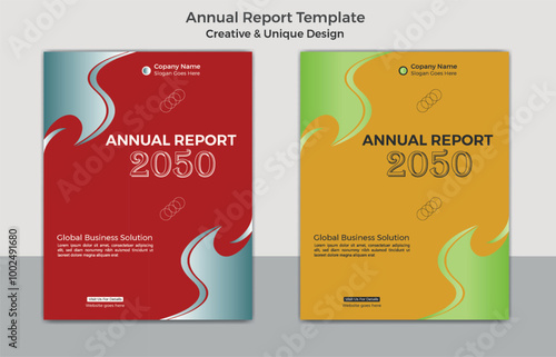 Vector Professional modern annual Report Cover And Data Pregentation
