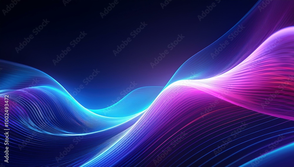 Abstract background of modern tech gradient waves in blue and pink hues, technology, modern, abstract, background, waves. Dynamic abstract light trails in neon pink and blue hues. Abstract background of modern tech gradient waves in blue and pink hues, technology, modern, abstract, background, waves. Dynamic abstract light trails in neon pink and blue hues.