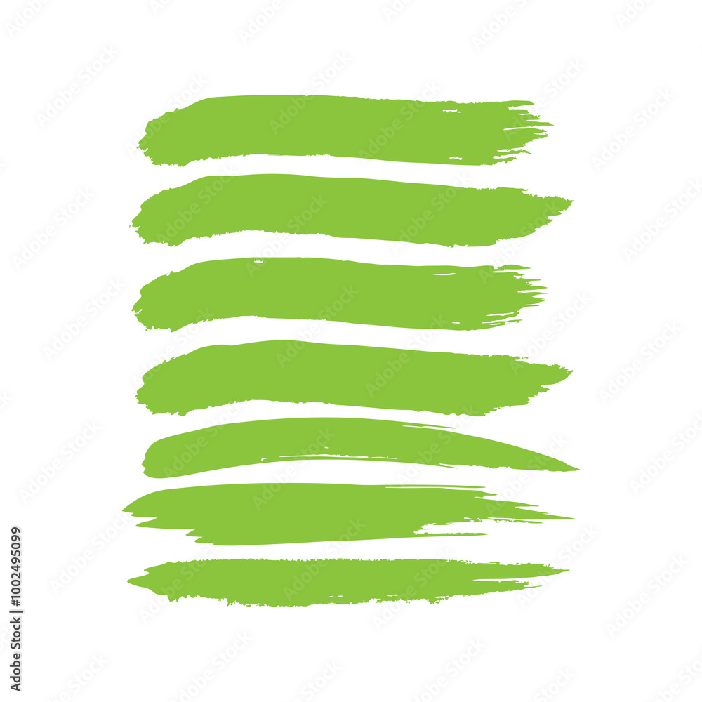 Obraz premium Vector green brush strokes