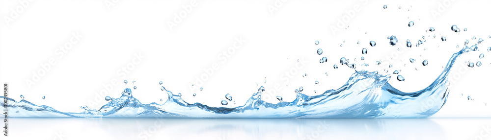 A splash of water with many droplets. The water is white and the background is white. The water is in motion, creating a sense of movement and energy A splash of water with many droplets. The water is white and the background is white. The water is in motion, creating a sense of movement and energy
