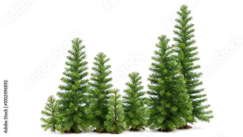 christmas tree isolated on white