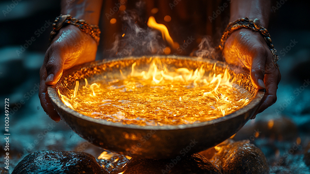 Fototapeta premium The descent of the Holy Fire in Jerusalem.