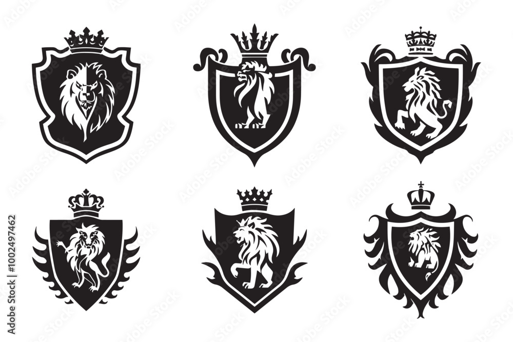 black Shield with Floral Vector Design art black Shield with Floral Vector Design art