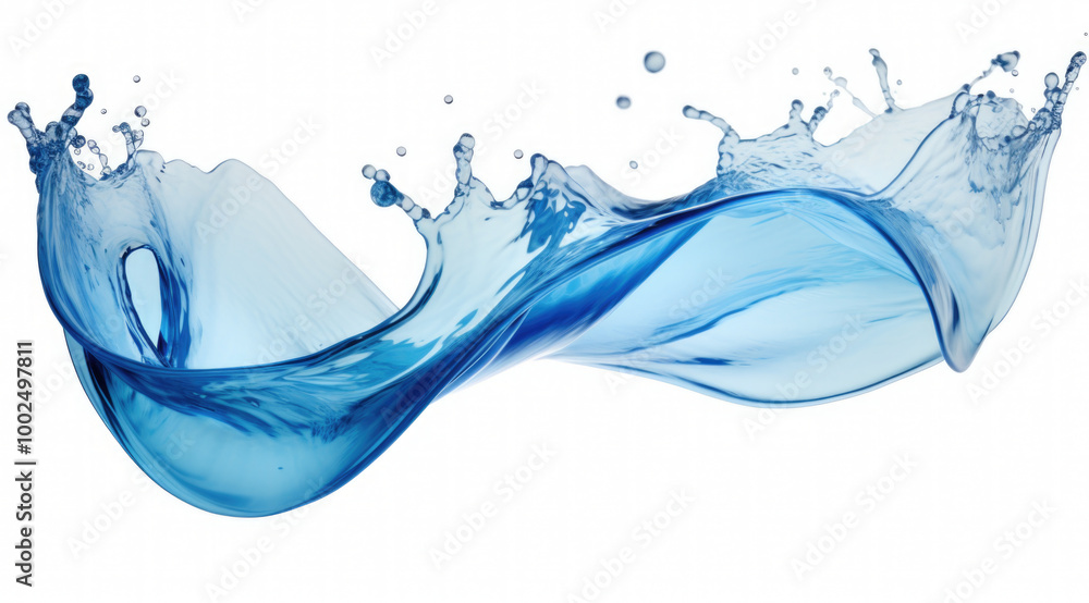 Water splash in circle shape isolated on white background Water splash in circle shape isolated on white background