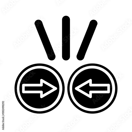 Collision glyph icon