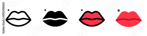 Editable pretty lips vector icon. Cosmetics, makeup, skincare, beauty. Part of a big icon set family. Perfect for web and app interfaces, presentations, infographics, etc