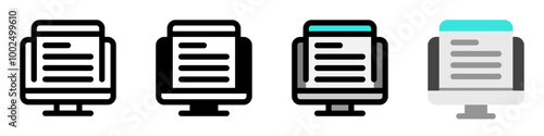 Editable web article vector icon. Online learning, course, tutorial. Part of a big icon set family. Perfect for web and app interfaces, presentations, infographics, etc
