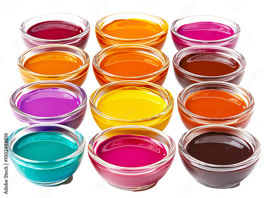 a group of bowls of different colors a group of bowls of different colors