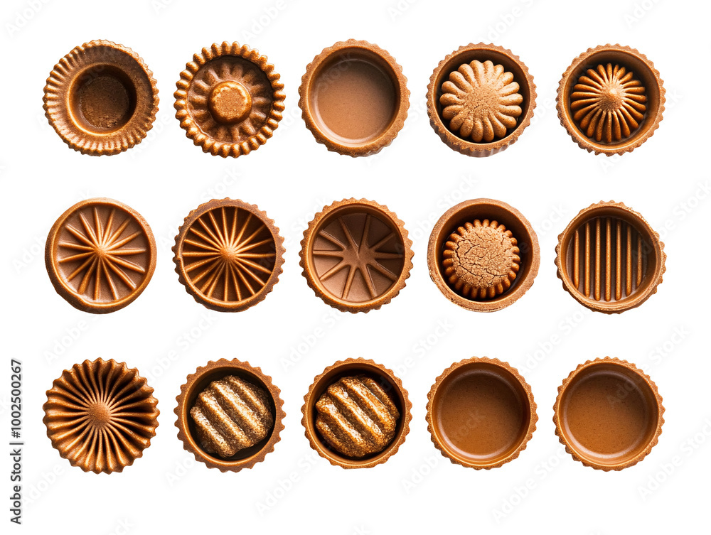a group of chocolate candies a group of chocolate candies