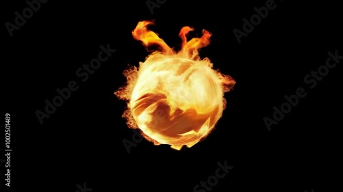 sparks in the dark that form a fireball in slow motion