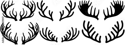 Deer Antlers SVG, Moose Antlers SVG, Horn SVG, Animals SVG, Nature SVG, Forest SVG, Bones SVG, Deer Antlers Silhouette, Moose Antlers Bundle, Deer Set, Design, Cut file for Cricut SVG, JPG, PNG
